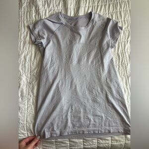 Gray Short Sleeve Athletic Top